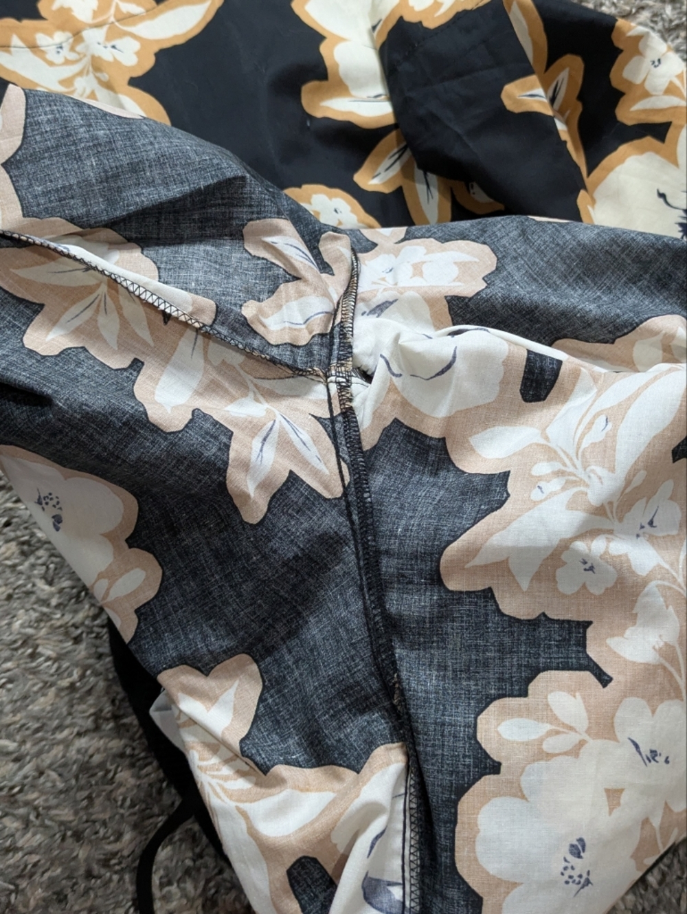 Evereve Black Cream Tan Floral Strapless Jumpsuit XS - Picture 8 of 13